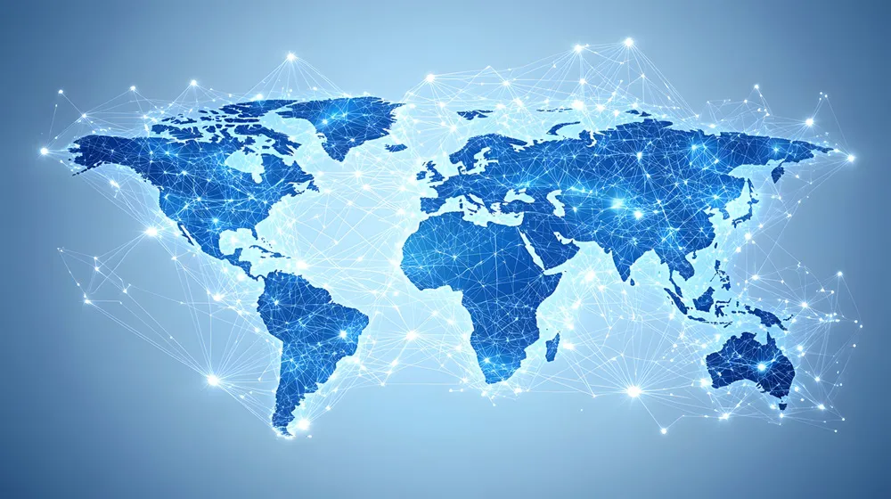 Picture of a world map
