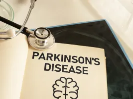 Picture showing a book about Parkinson's disease