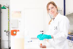 Picture of a woman working in a lab