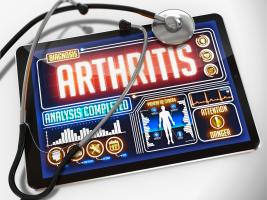 Picture of a tablet showing arthritis content