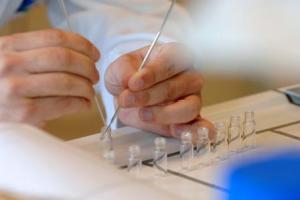 Picture of a scientist working in a lab