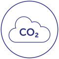 Icon representing Co2 emissions