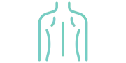 Icon representing the upper part of a body