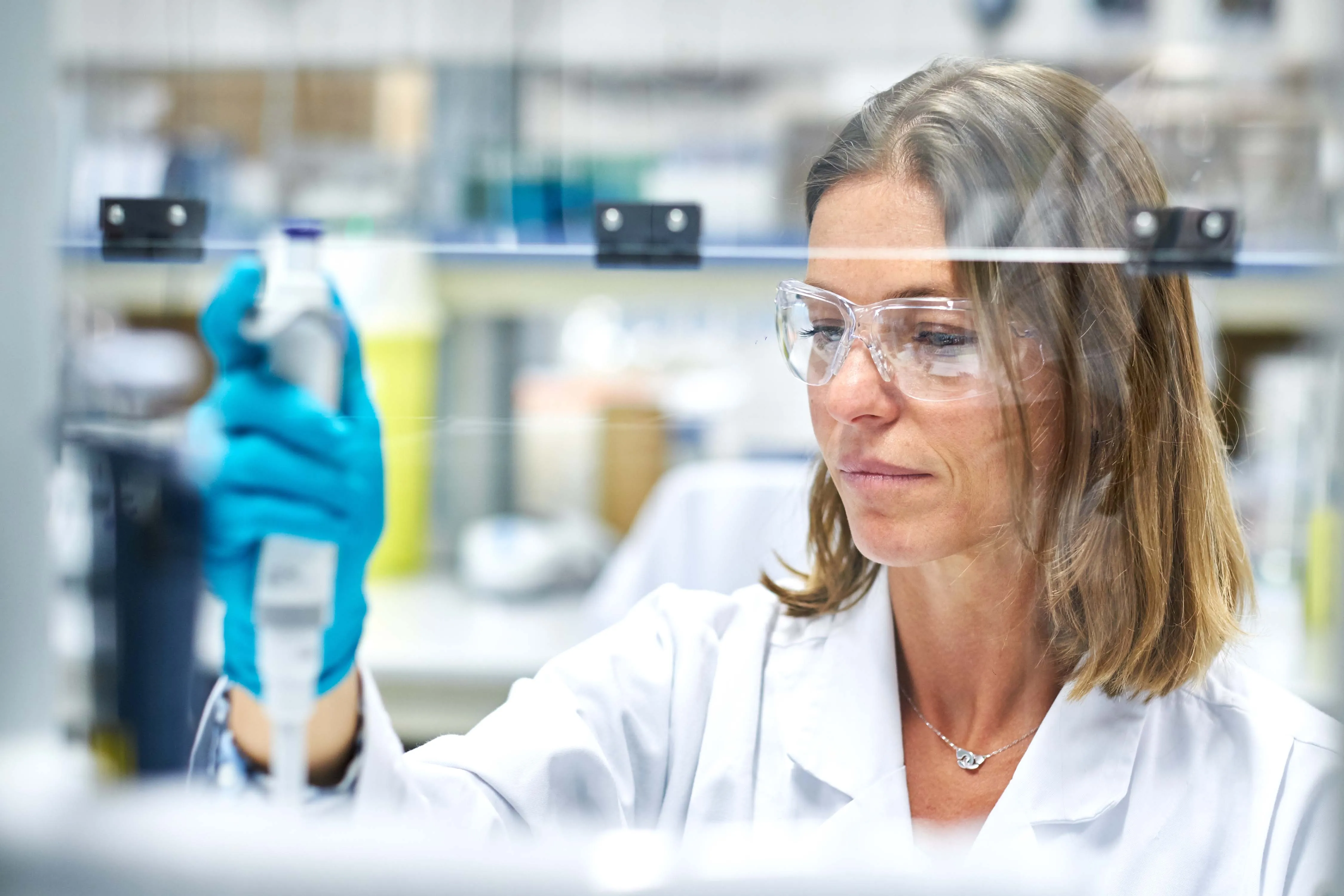 Picture of a woman working in a lab