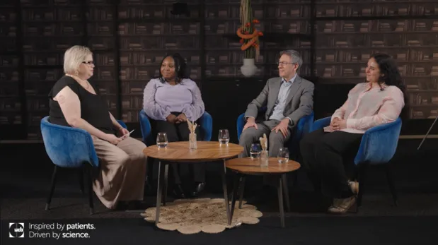 Picture of a panel discussing navigating hidradenitis suppurativa and motherhood