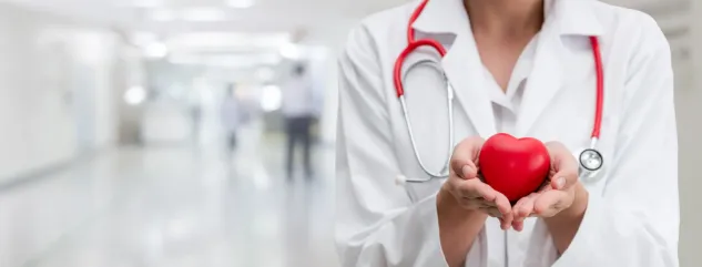 Picture of a nurse with a heart